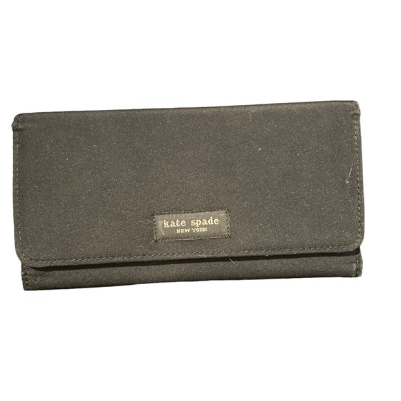 Kate Spade Black Canvas Wallet - Picture 1 of 7